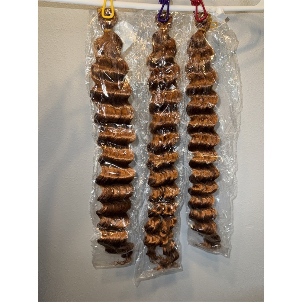 24" Golden Honey Braiding Wavy Hair 3pc Synthetic | MSRP = $15